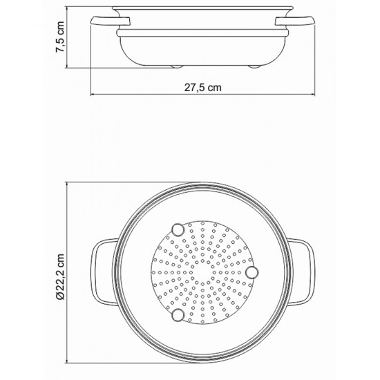 Cozi Vapor 20 Cm 2,2 Litros Allegra Aço Inox Tramontina